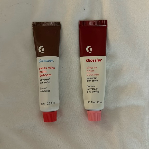 Glossier Makeup Original Formula Swiss Miss And Cherry Balm Dot